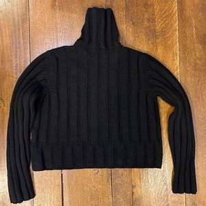 Vintage Hugo Boss Cropped Turtleneck Sweater, Medium